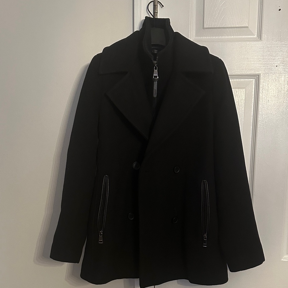 DKNY Women’s Double-Breasted Bibbed Collar Coat - size S